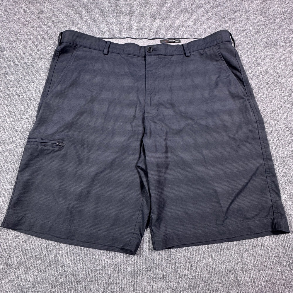 Greg Norman Mens Golf Shorts Black Textured Performance Stretch W40 Side‎ Pocket